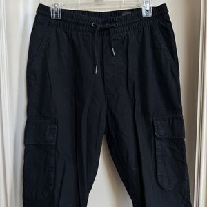 H&M Divided Black Drawstring Waist Jogger Cargo Pants Size Size US 30